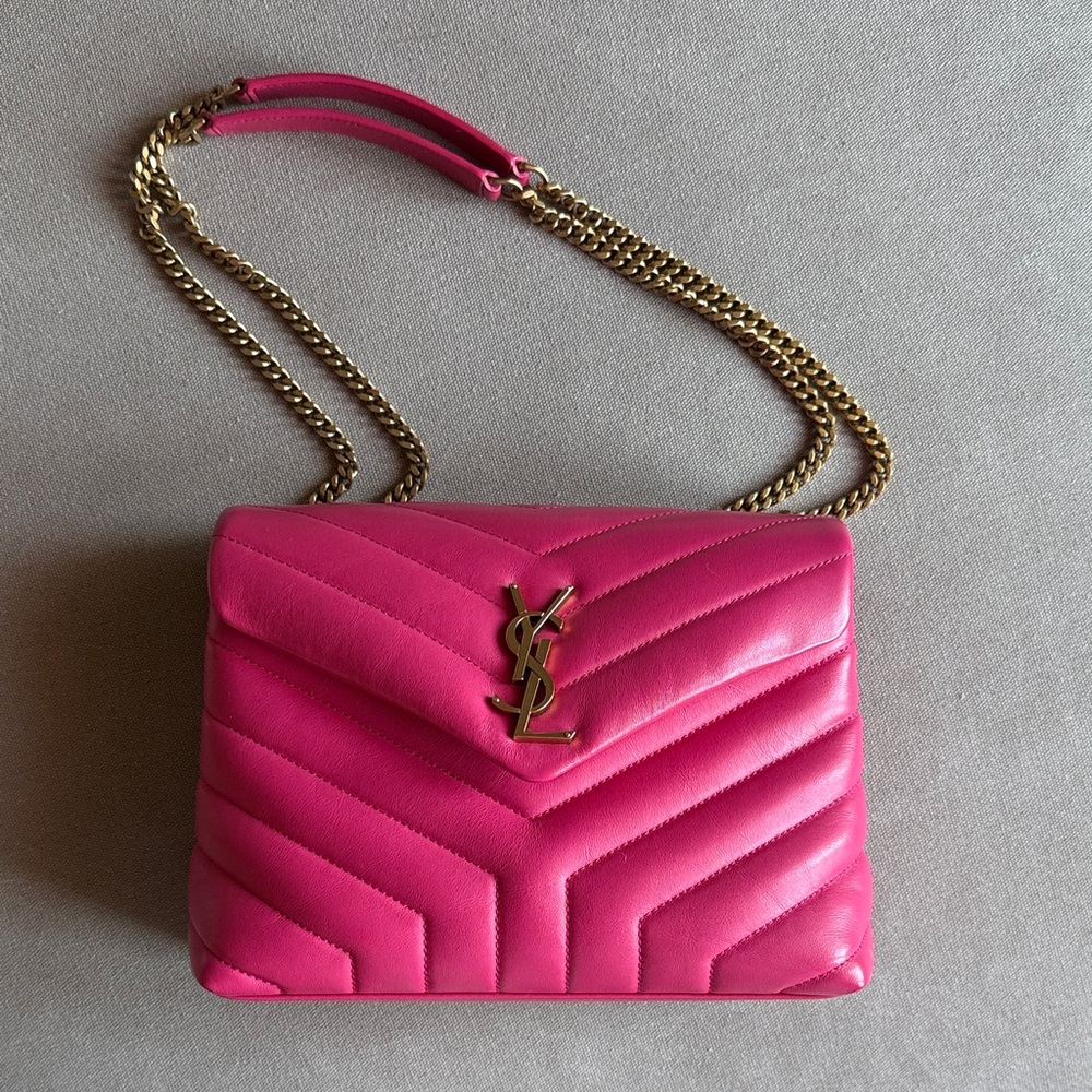 YSL magenta loulou small Shoulder Bag limited edition
